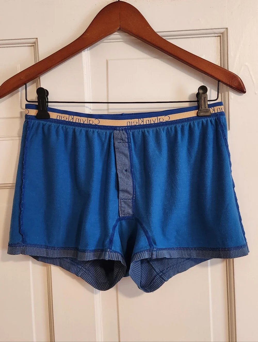 💪Calvin Klein💪 - Blue/Orange Star Print Knit Boxer/Lounge Short
